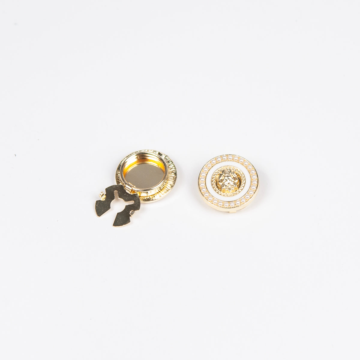914262 Brosje, Knappedekor 2 pcs Versace - gull