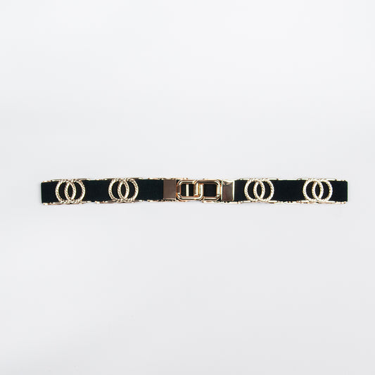 916201 Belte (6 stk) Strikkbelte med CC-deco - svart
