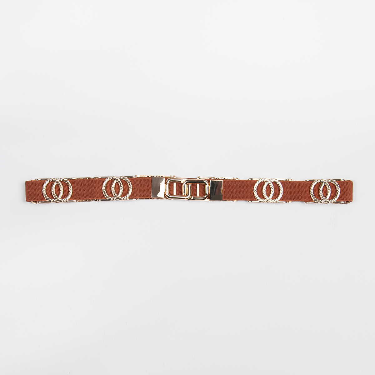 916215 Belte (6 stk) Strikkbelte med CC-deco - cognac