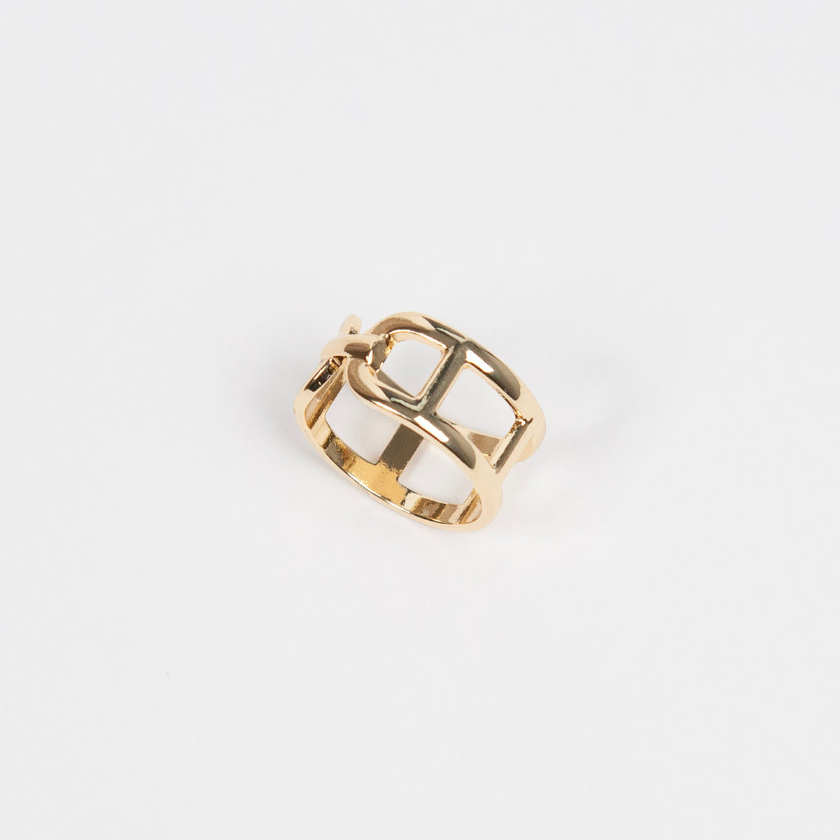 916962 Skjerf ring - Skjerfring med DD - gull