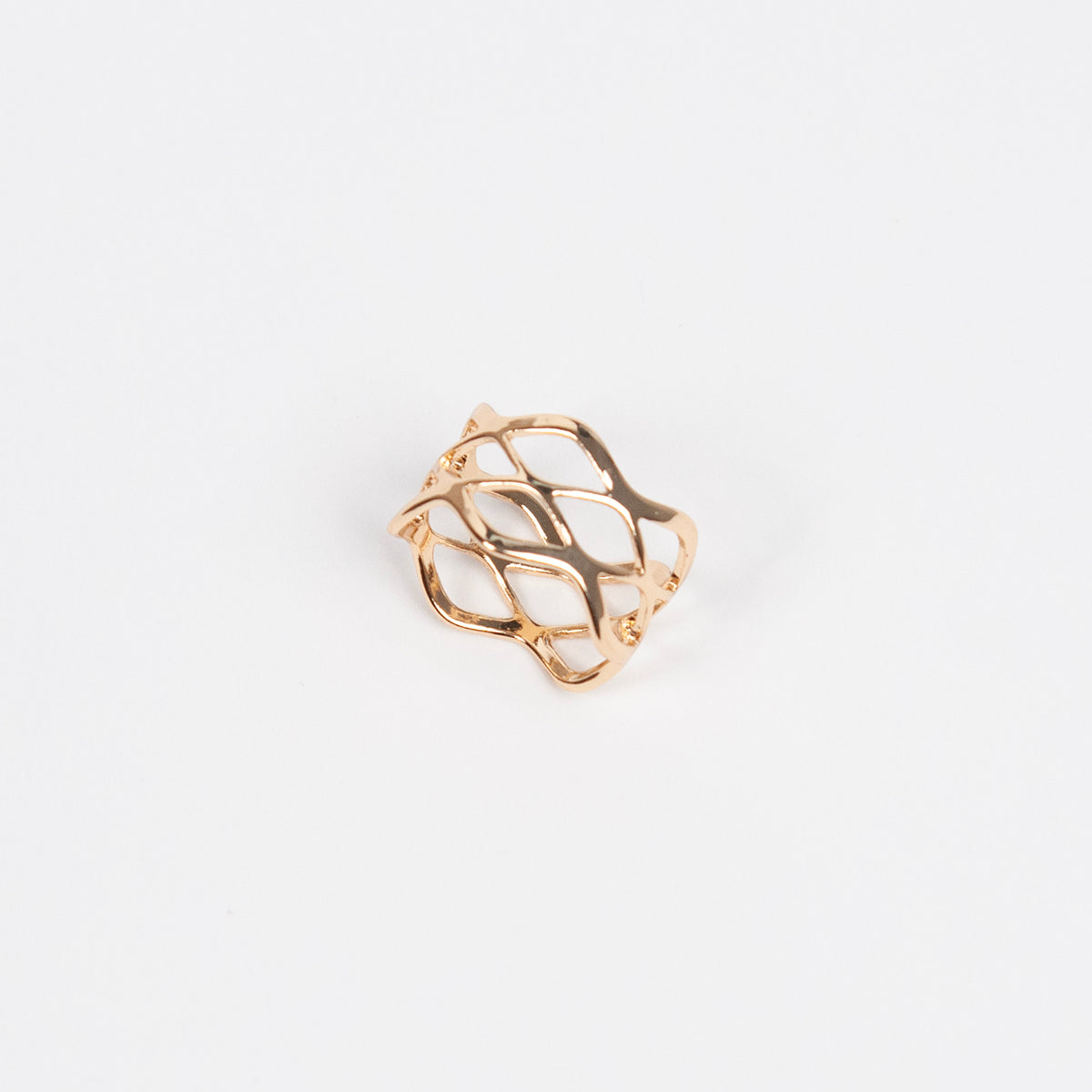 917362 Skjerf ring - Enkel skjerfring flettet metal - gull