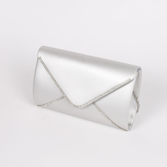 917686 Veske, Selskapsveske strass-edges- svart
