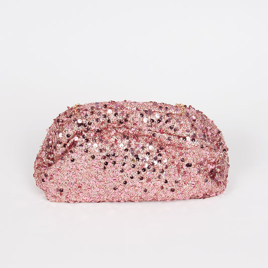 917736 Veske, Selskapsveske portemone med clipslås - rosa