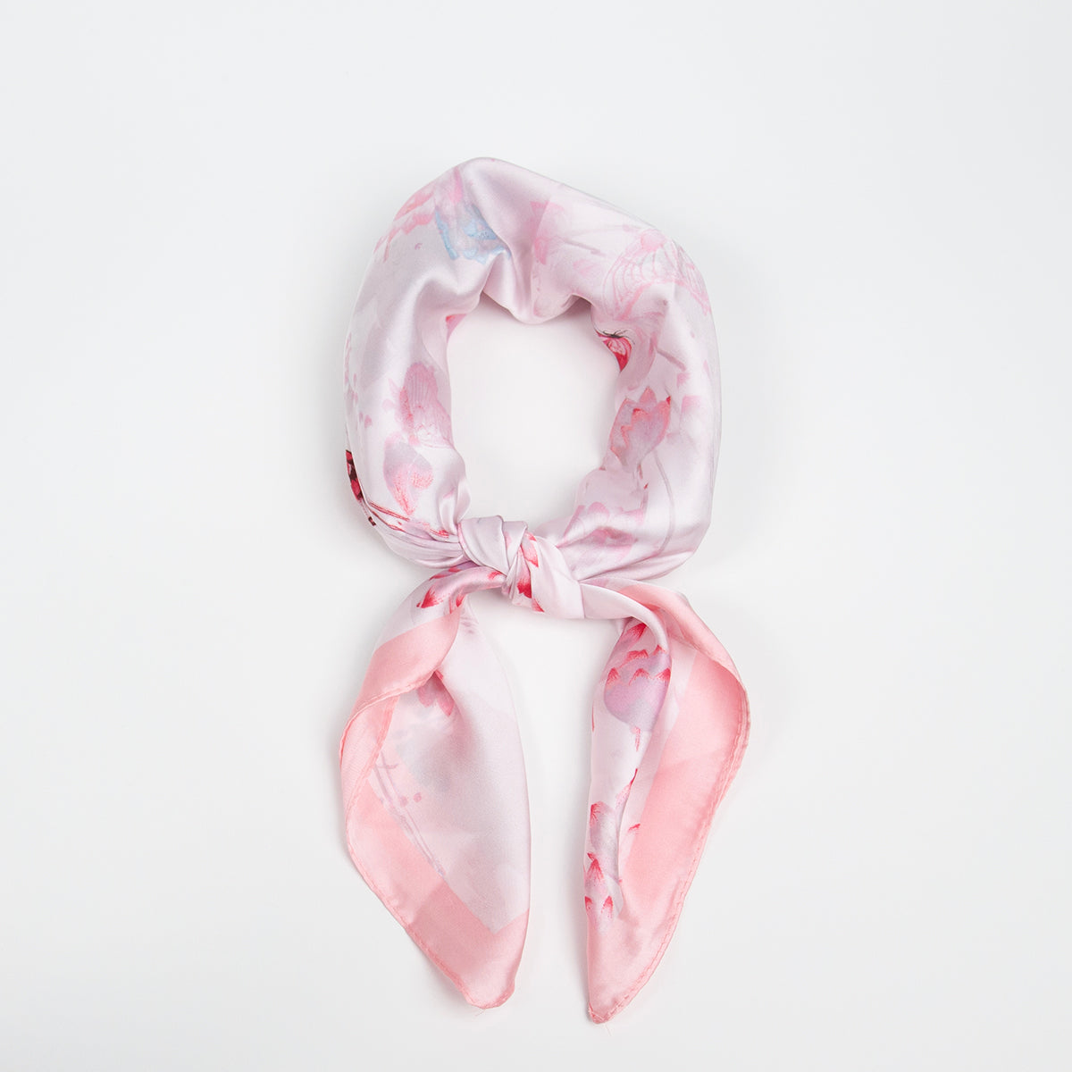 919836  Skjerf, Lite skjerf rosa skjerf med sommerfugler - rosa