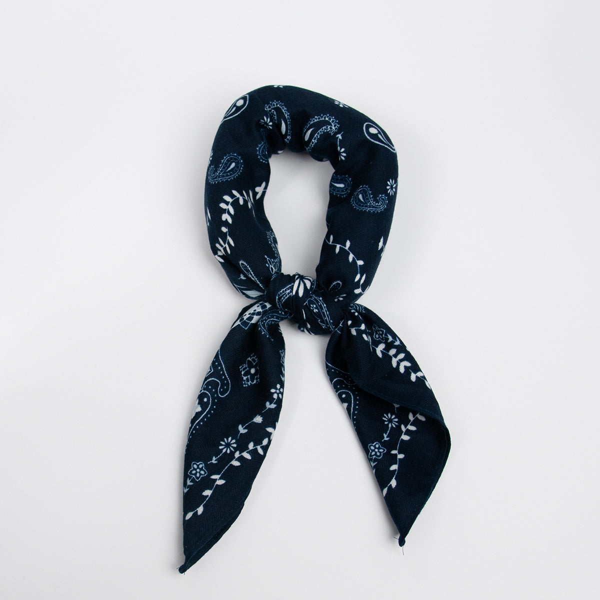 919941  Skjerf, Lite skjerf paisley print matt struktur -marine