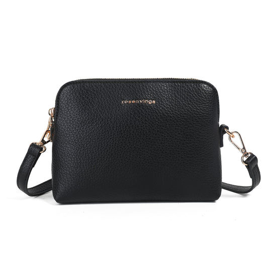 921001 Veske, Zipper clutch  - svart