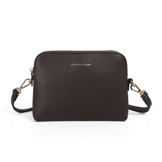 921011 Veske, Zipper clutch  - brun