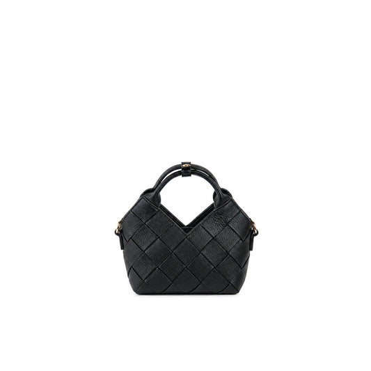 925001 Vesker, Liten flettet shopper  - svart