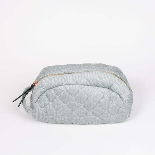 925458 Veske, Liten makeup-bag cordfløyel - lys grønn