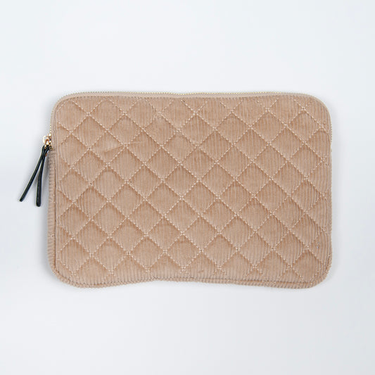 925505 Veske, Nettbrett cover cordfløyel - beige