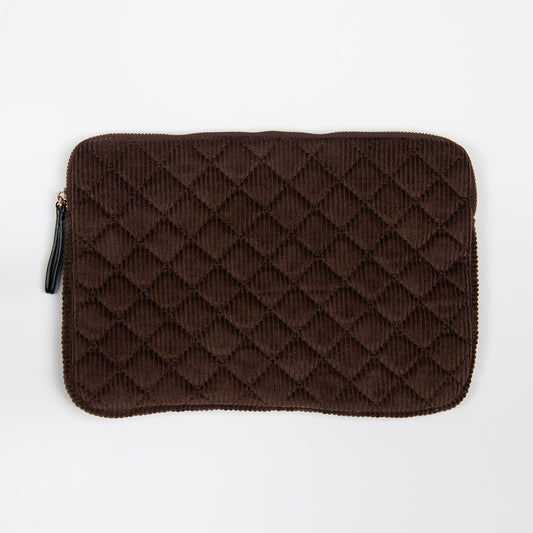 925511 Veske, Nettbrett cover cordfløyel - brun