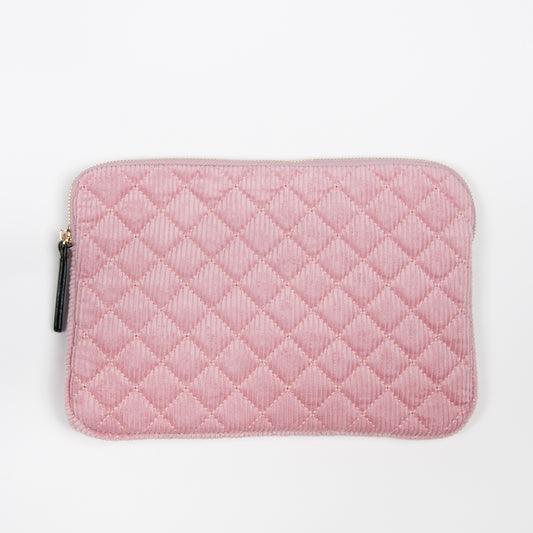 925536 Veske, Nettbrett cover cordfløyel - rosa