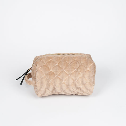 925605 Veske, Makeup-bag cordfløyel - beige
