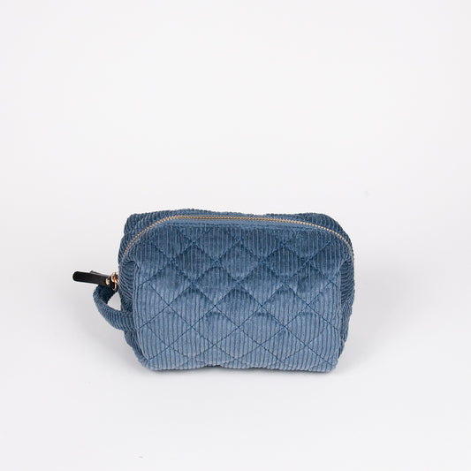 925646 Veske, Makeup-bag cordfløyel - lys blå