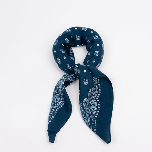 926941  Skjerf, Lite skjertf matt kvalitet paisley print - navy