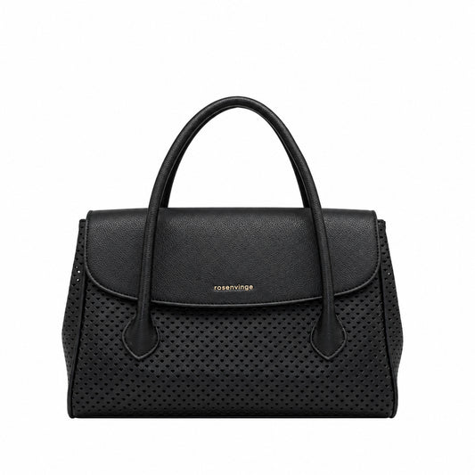 930201 Veske, NOBLÉ liten shopper perforert mønster - svart