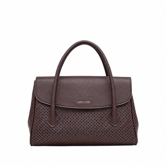 930211 Veske, NOBLÉ liten shopper perforert mønster - brun