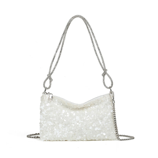 931102 Veske, NEW YORK soft partybag - hvit