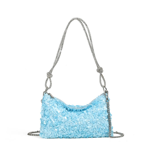 931146 Veske, NEW YORK soft partybag - lys blå
