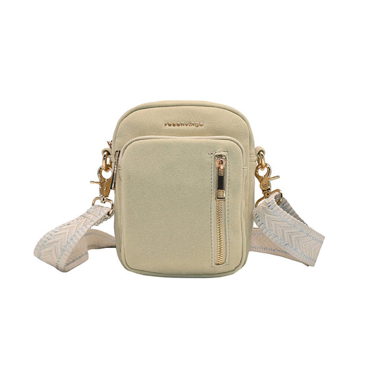 931405 Veske, NICE Citybag med mønstret rem - beige