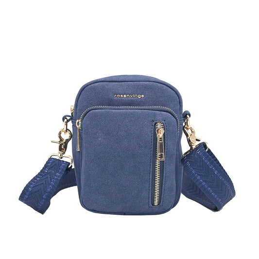 931441 Veske, NICE Citybag med mønstret rem - blå