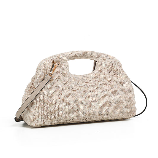 931503 Veske, NORWOOD strikket clutch - offwhite