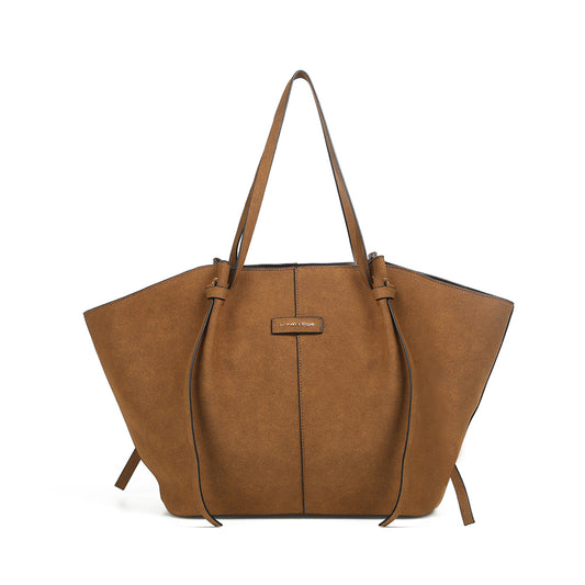 932015 Veske, JOSEFINE semsket look shopper - cognac