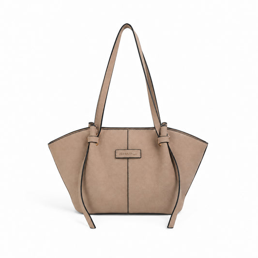 932107 Veske, Liten JOSEFINE semsket look shopper - beige