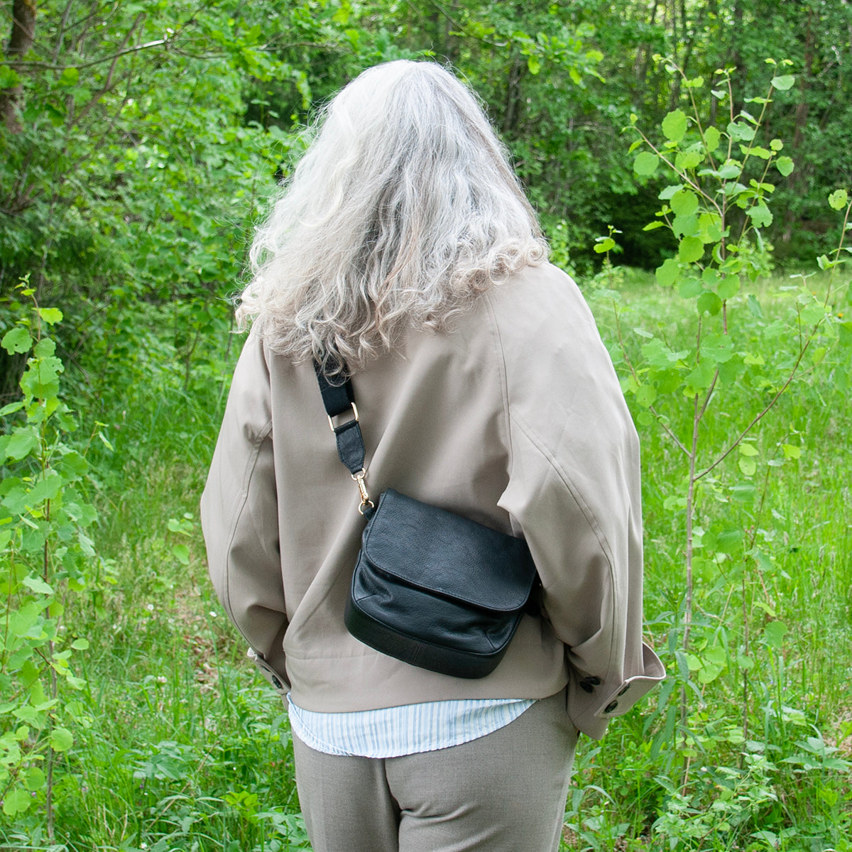 843401 Veske LEXI clutch i skinn - svart