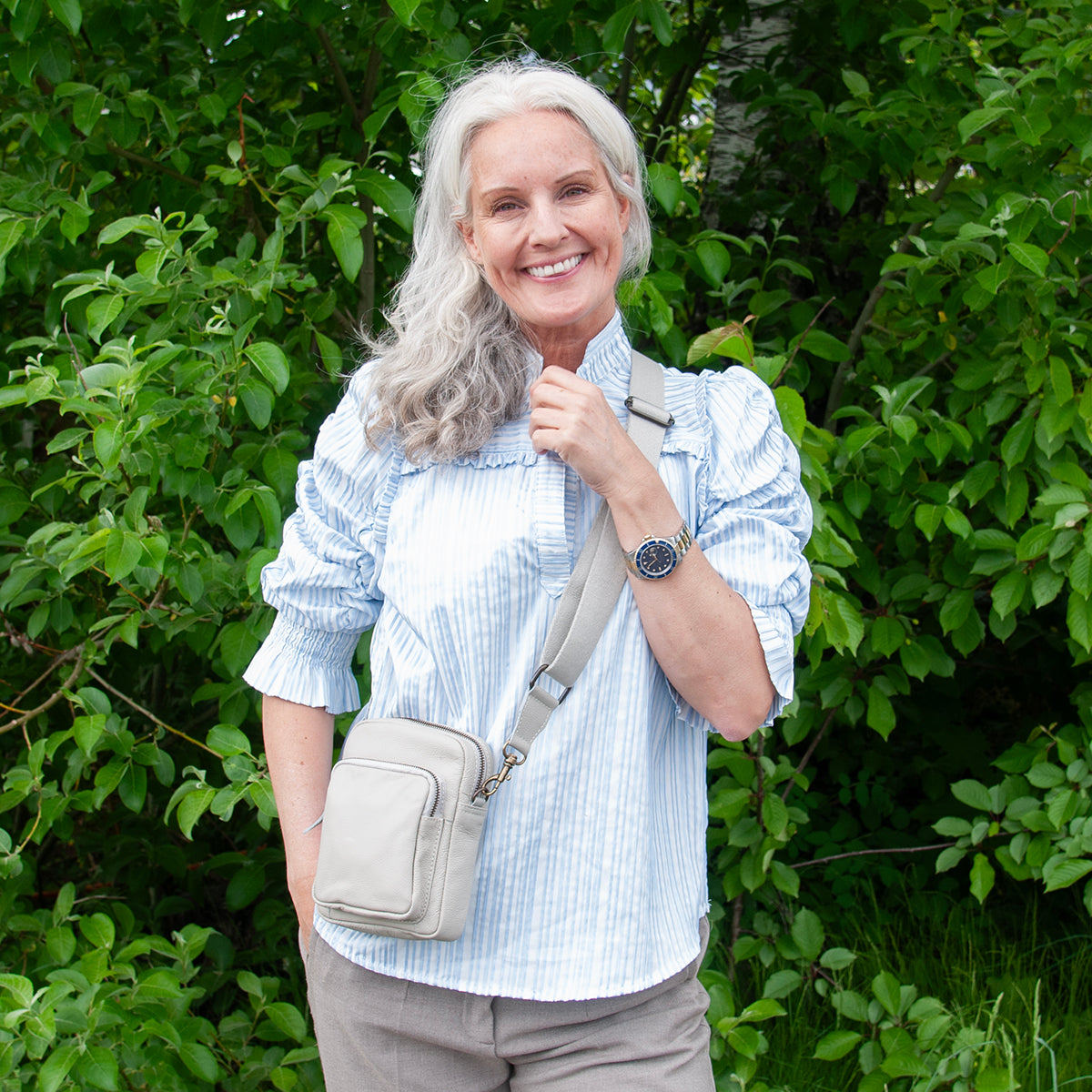 737603 Veske LIV Citybag i skinn - lys beige