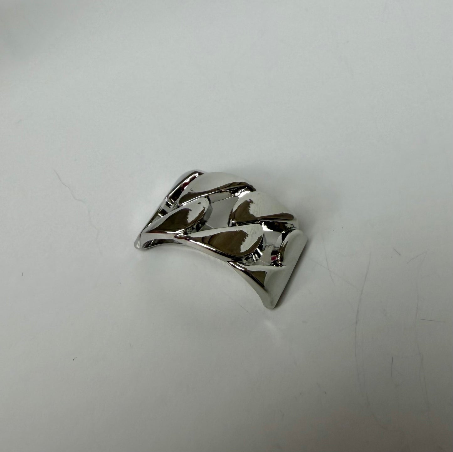 917086 Skjerf ring - Skjerfring lenkefront - sølv