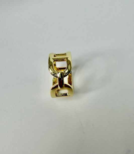 916962 Skjerf ring - Skjerfring med DD - gull